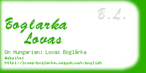 boglarka lovas business card