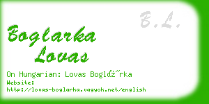 boglarka lovas business card